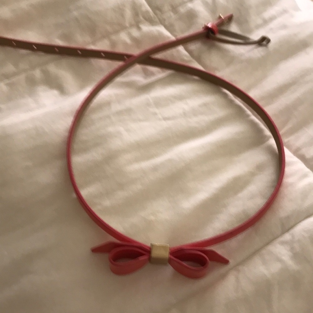 Pink belt with bow
